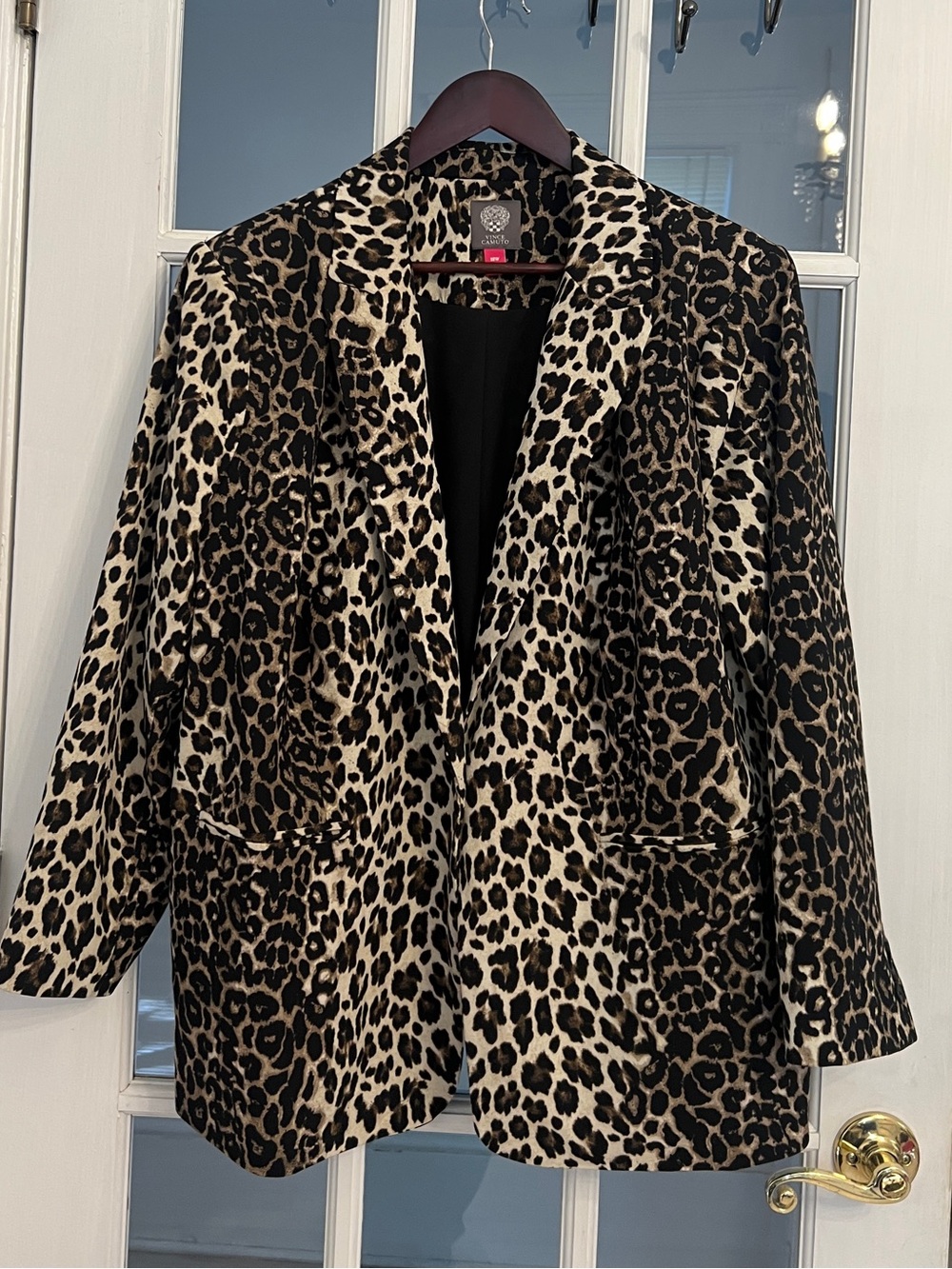 VINCE CAMUTO Women’s Animal Leopard Print Blazer Jacket Plus Size 18W